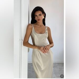 Meshki Cream Maxi Dress